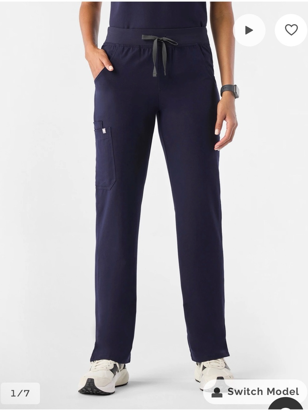 Figs Navy Kade Cargo Scrub Pants